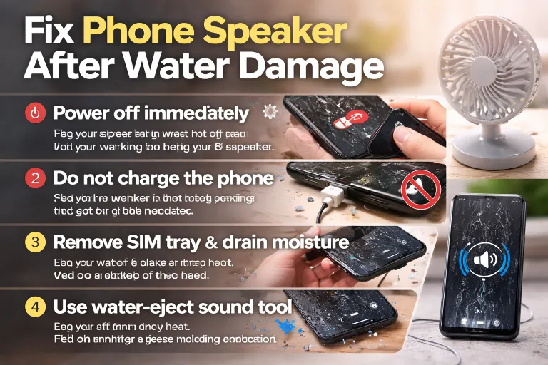 How to fix a wet phone speaker
