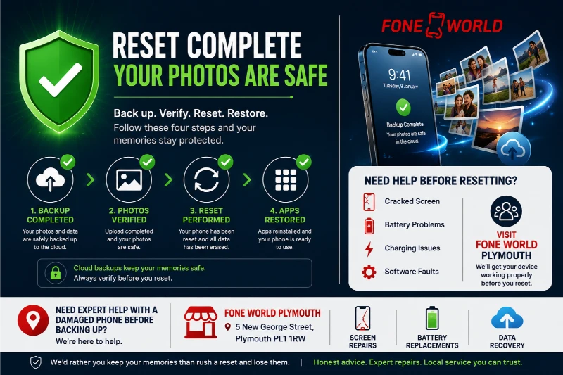 how to factory reset your phone safely without losing your photos
